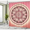 image:imageAmbesonne Pink Shower Curtain Tropical Feels Cheetah Animal Pattern with Bohemian Polka Dotted Backdrop Cloth Fabric Bathroom Decor Set with Hooks 69 W x 70 L Mustard Pale Rose GreyDried Rose Peach