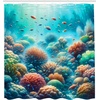 image:imageAmbesonne Pink Shower Curtain Tropical Feels Cheetah Animal Pattern with Bohemian Polka Dotted Backdrop Cloth Fabric Bathroom Decor Set with Hooks 69 W x 70 L Mustard Pale Rose GreyTurquoise Salmon and Green