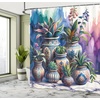 image:imageAmbesonne Pink Shower Curtain Tropical Feels Cheetah Animal Pattern with Bohemian Polka Dotted Backdrop Cloth Fabric Bathroom Decor Set with Hooks 69 W x 70 L Mustard Pale Rose GreyPurple Blue Dried Rose