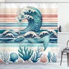 image:imageAmbesonne Pink Shower Curtain Tropical Feels Cheetah Animal Pattern with Bohemian Polka Dotted Backdrop Cloth Fabric Bathroom Decor Set with Hooks 69 W x 70 L Mustard Pale Rose GreyTeal Pale Ruby Blue