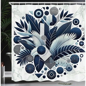 image:imageAmbesonne Pink Shower Curtain Tropical Feels Cheetah Animal Pattern with Bohemian Polka Dotted Backdrop Cloth Fabric Bathroom Decor Set with Hooks 69 W x 70 L Mustard Pale Rose GreySlate Blue Grey
