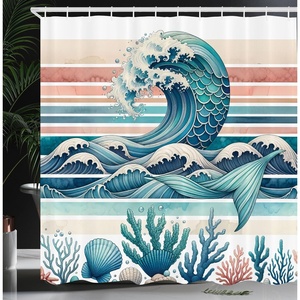 image:imageAmbesonne Pink Shower Curtain Tropical Feels Cheetah Animal Pattern with Bohemian Polka Dotted Backdrop Cloth Fabric Bathroom Decor Set with Hooks 69 W x 70 L Mustard Pale Rose GreyTeal Pale Ruby Blue