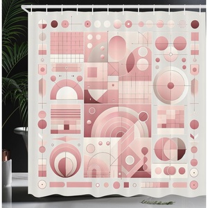 image:imageAmbesonne Pink Shower Curtain Tropical Feels Cheetah Animal Pattern with Bohemian Polka Dotted Backdrop Cloth Fabric Bathroom Decor Set with Hooks 69 W x 70 L Mustard Pale Rose GreyDried Rose Grey Yellow
