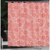 image:imageAmbesonne Antique Shower Curtain Empty Space 2 Doors Armchair and Simple Mirror Golden Yellow Frame Cloth Fabric Bathroom Decor Set with Hooks 69 W x 84 L Blue Sand BrownDark Salmon