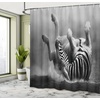 image:imageAmbesonne Antique Shower Curtain Empty Space 2 Doors Armchair and Simple Mirror Golden Yellow Frame Cloth Fabric Bathroom Decor Set with Hooks 69 W x 84 L Blue Sand BrownBlack and White