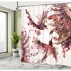 image:imageAmbesonne Antique Shower Curtain Empty Space 2 Doors Armchair and Simple Mirror Golden Yellow Frame Cloth Fabric Bathroom Decor Set with Hooks 69 W x 84 L Blue Sand BrownDark Peach