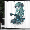 image:imageAmbesonne Antique Shower Curtain Empty Space 2 Doors Armchair and Simple Mirror Golden Yellow Frame Cloth Fabric Bathroom Decor Set with Hooks 69 W x 84 L Blue Sand BrownPetrol Blue White