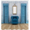 image:imageAmbesonne Antique Shower Curtain Empty Space 2 Doors Armchair and Simple Mirror Golden Yellow Frame Cloth Fabric Bathroom Decor Set with Hooks 69 W x 84 L Blue Sand BrownBlue Sand Brown