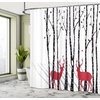 image:imageAmbesonne Antique Shower Curtain Empty Space 2 Doors Armchair and Simple Mirror Golden Yellow Frame Cloth Fabric Bathroom Decor Set with Hooks 69 W x 84 L Blue Sand BrownWhite Vermilion