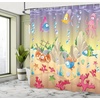 image:imageAmbesonne Antique Shower Curtain Empty Space 2 Doors Armchair and Simple Mirror Golden Yellow Frame Cloth Fabric Bathroom Decor Set with Hooks 69 W x 84 L Blue Sand BrownWarm Taupe Blue