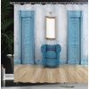 image:imageAmbesonne Antique Shower Curtain Empty Space 2 Doors Armchair and Simple Mirror Golden Yellow Frame Cloth Fabric Bathroom Decor Set with Hooks 69 W x 84 L Blue Sand BrownBlue Sand Brown