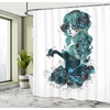 image:imageAmbesonne Antique Shower Curtain Empty Space 2 Doors Armchair and Simple Mirror Golden Yellow Frame Cloth Fabric Bathroom Decor Set with Hooks 69 W x 84 L Blue Sand BrownPetrol Blue White