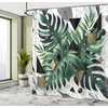 image:imageAmbesonne Monstera Shower Curtain Abstract Mid Century Style Boho Leaves Lines and Geometric Forms Cloth Fabric Bathroom Decor Set with Hooks 69 W x 70 L Evergreen Pale Rust BrownEmerald Dark Grey Dimgray
