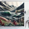 image:imageAmbesonne Monstera Shower Curtain Abstract Mid Century Style Boho Leaves Lines and Geometric Forms Cloth Fabric Bathroom Decor Set with Hooks 69 W x 70 L Evergreen Pale Rust BrownSepia Green and Ruby