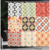 image:imageAmbesonne Monstera Shower Curtain Abstract Mid Century Style Boho Leaves Lines and Geometric Forms Cloth Fabric Bathroom Decor Set with Hooks 69 W x 70 L Evergreen Pale Rust BrownPale Brown