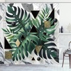 image:imageAmbesonne Monstera Shower Curtain Abstract Mid Century Style Boho Leaves Lines and Geometric Forms Cloth Fabric Bathroom Decor Set with Hooks 69 W x 70 L Evergreen Pale Rust BrownEmerald Dark Grey Dimgray