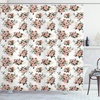 image:imageAmbesonne Monstera Shower Curtain Abstract Mid Century Style Boho Leaves Lines and Geometric Forms Cloth Fabric Bathroom Decor Set with Hooks 69 W x 70 L Evergreen Pale Rust BrownDried Rose Beige
