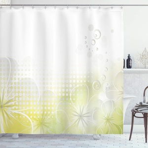 image:imageAmbesonne Antique Shower Curtain Empty Space 2 Doors Armchair and Simple Mirror Golden Yellow Frame Cloth Fabric Bathroom Decor Set with Hooks 69 W x 84 L Blue Sand BrownPale Yellow Pale Grey