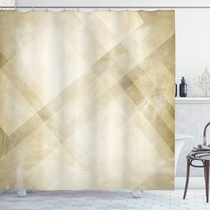 image:imageAmbesonne Antique Shower Curtain Empty Space 2 Doors Armchair and Simple Mirror Golden Yellow Frame Cloth Fabric Bathroom Decor Set with Hooks 69 W x 84 L Blue Sand BrownBeige Tan