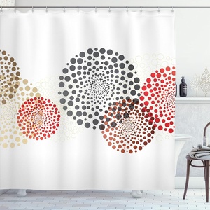 image:imageAmbesonne Antique Shower Curtain Empty Space 2 Doors Armchair and Simple Mirror Golden Yellow Frame Cloth Fabric Bathroom Decor Set with Hooks 69 W x 84 L Blue Sand BrownRed Grey