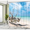 image:imageAmbesonne Hawaiian Shower Curtain Pacific Sunrise at Lanikai Beach Hawaii Wavy Ocean Surface Colorful Sky Scene Cloth Fabric Bathroom Decor Set with Hooks 69 W x 84 L Blue IvoryTurquoise Sky Blue