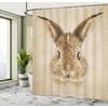 image:imageAmbesonne Hawaiian Shower Curtain Pacific Sunrise at Lanikai Beach Hawaii Wavy Ocean Surface Colorful Sky Scene Cloth Fabric Bathroom Decor Set with Hooks 69 W x 84 L Blue IvoryPale Brown