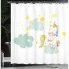 image:imageAmbesonne Hawaiian Shower Curtain Pacific Sunrise at Lanikai Beach Hawaii Wavy Ocean Surface Colorful Sky Scene Cloth Fabric Bathroom Decor Set with Hooks 69 W x 84 L Blue IvoryYellow Green