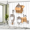 image:imageAmbesonne Hawaiian Shower Curtain Pacific Sunrise at Lanikai Beach Hawaii Wavy Ocean Surface Colorful Sky Scene Cloth Fabric Bathroom Decor Set with Hooks 69 W x 84 L Blue IvorySand Brown Warm Taupe
