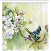 image:imageAmbesonne Hawaiian Shower Curtain Pacific Sunrise at Lanikai Beach Hawaii Wavy Ocean Surface Colorful Sky Scene Cloth Fabric Bathroom Decor Set with Hooks 69 W x 84 L Blue IvoryReseda Green and Yellow