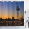image:imageAmbesonne Hawaiian Shower Curtain Pacific Sunrise at Lanikai Beach Hawaii Wavy Ocean Surface Colorful Sky Scene Cloth Fabric Bathroom Decor Set with Hooks 69 W x 84 L Blue IvoryBlue Brown and Marigold