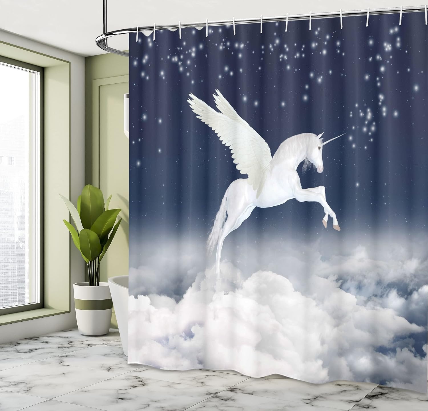 image:imageAmbesonne Vintage Shower Curtain Retro Vibrant Stripes Funky Lines Design Patterns Abstract Print Cloth Fabric Bathroom Decor Set with Hooks 69 W x 75 L Dark TealWhite Blue