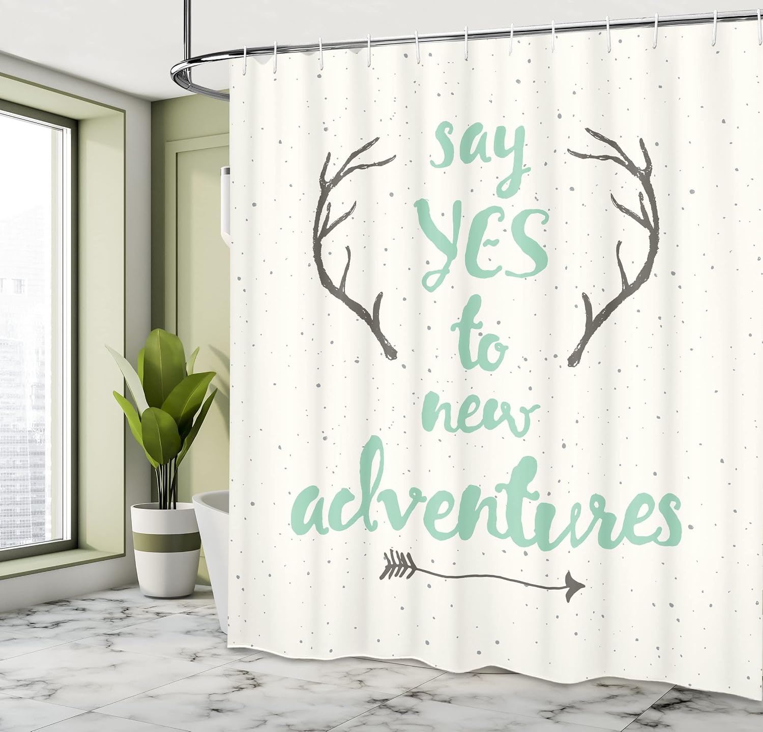 image:imageAmbesonne Vintage Shower Curtain Retro Vibrant Stripes Funky Lines Design Patterns Abstract Print Cloth Fabric Bathroom Decor Set with Hooks 69 W x 75 L Dark TealSea Green