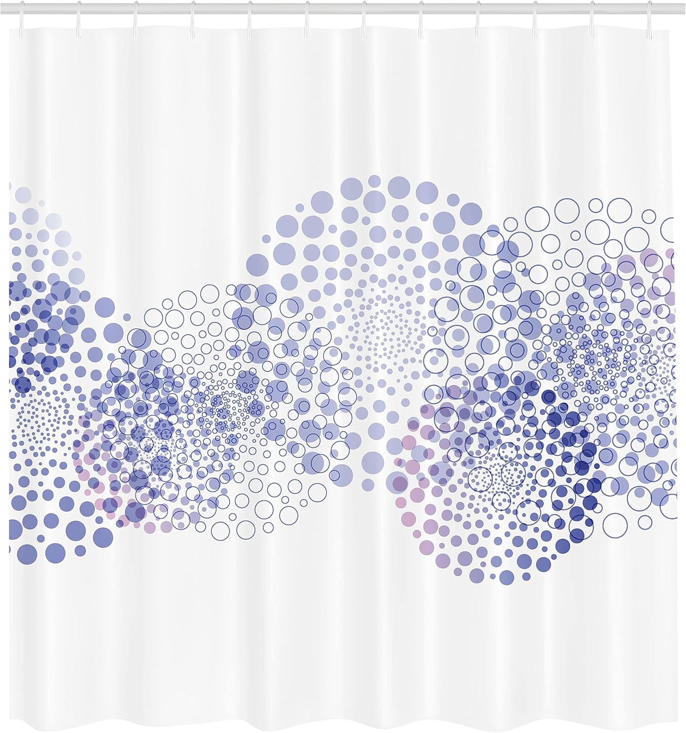 image:imageAmbesonne Vintage Shower Curtain Retro Vibrant Stripes Funky Lines Design Patterns Abstract Print Cloth Fabric Bathroom Decor Set with Hooks 69 W x 75 L Dark TealBlue Lavender