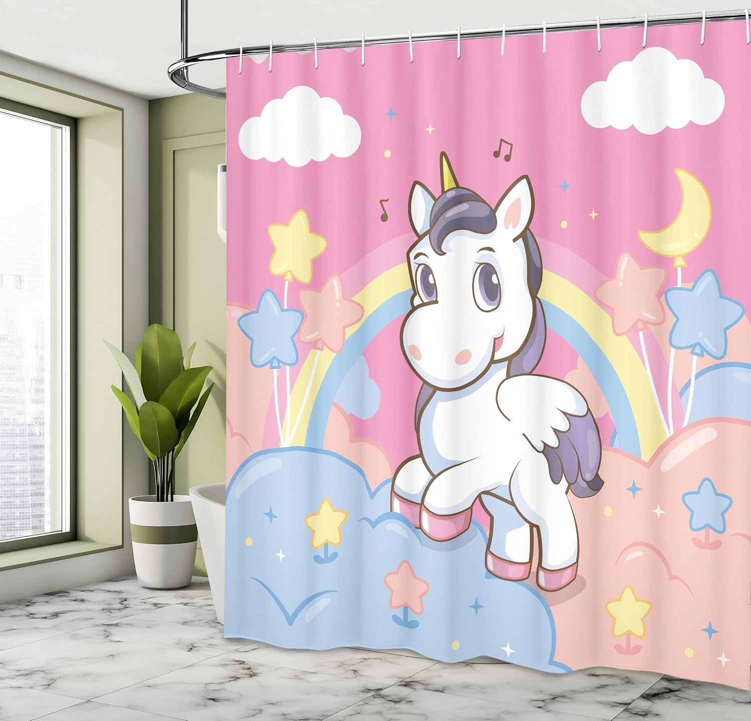 image:imageAmbesonne Vintage Shower Curtain Retro Vibrant Stripes Funky Lines Design Patterns Abstract Print Cloth Fabric Bathroom Decor Set with Hooks 69 W x 75 L Dark TealYellow and Pink