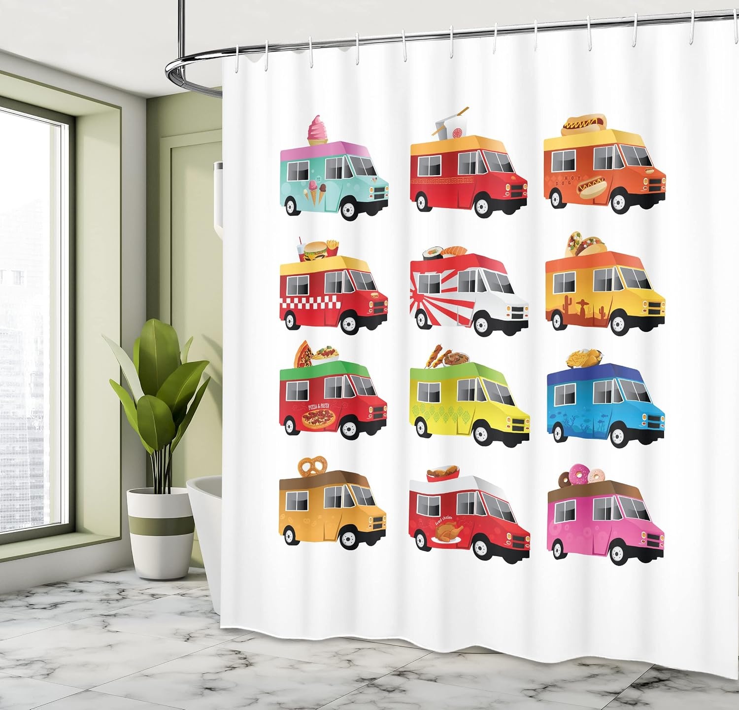 image:imageAmbesonne Vintage Shower Curtain Retro Vibrant Stripes Funky Lines Design Patterns Abstract Print Cloth Fabric Bathroom Decor Set with Hooks 69 W x 75 L Dark TealWhite