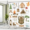 image:imageAmbesonne Sports Shower Curtain Realistic Softballs Pile American Natonal Sports Culture Team Play Game Competition Cloth Fabric Bathroom Decor Set with Hooks 69 W x 75 L Beige RedCocoa Green