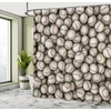 image:imageAmbesonne Sports Shower Curtain Realistic Softballs Pile American Natonal Sports Culture Team Play Game Competition Cloth Fabric Bathroom Decor Set with Hooks 69 W x 75 L Beige RedBeige Red