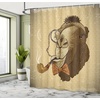 image:imageAmbesonne Sports Shower Curtain Realistic Softballs Pile American Natonal Sports Culture Team Play Game Competition Cloth Fabric Bathroom Decor Set with Hooks 69 W x 75 L Beige RedBrown and Tan
