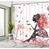 image:imageAmbesonne Sports Shower Curtain Realistic Softballs Pile American Natonal Sports Culture Team Play Game Competition Cloth Fabric Bathroom Decor Set with Hooks 69 W x 75 L Beige RedDark Coral