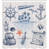 image:imageAmbesonne Sports Shower Curtain Realistic Softballs Pile American Natonal Sports Culture Team Play Game Competition Cloth Fabric Bathroom Decor Set with Hooks 69 W x 75 L Beige RedDark Blue Orange White