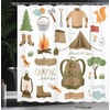 image:imageAmbesonne Sports Shower Curtain Realistic Softballs Pile American Natonal Sports Culture Team Play Game Competition Cloth Fabric Bathroom Decor Set with Hooks 69 W x 75 L Beige RedCocoa Green