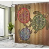 image:imageAmbesonne Sports Shower Curtain Realistic Softballs Pile American Natonal Sports Culture Team Play Game Competition Cloth Fabric Bathroom Decor Set with Hooks 69 W x 75 L Beige RedGreen and Brown