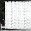 image:imageAmbesonne Sports Shower Curtain Realistic Softballs Pile American Natonal Sports Culture Team Play Game Competition Cloth Fabric Bathroom Decor Set with Hooks 69 W x 75 L Beige RedGrey Teal
