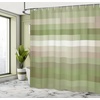 image:imageAmbesonne Vintage Shower Curtain Retro Vibrant Stripes Funky Lines Design Patterns Abstract Print Cloth Fabric Bathroom Decor Set with Hooks 69 W x 75 L Dark TealOlive Green