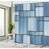 image:imageAmbesonne Vintage Shower Curtain Retro Vibrant Stripes Funky Lines Design Patterns Abstract Print Cloth Fabric Bathroom Decor Set with Hooks 69 W x 75 L Dark TealBlue Pale Blue