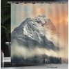 image:imageAmbesonne Vintage Shower Curtain Retro Vibrant Stripes Funky Lines Design Patterns Abstract Print Cloth Fabric Bathroom Decor Set with Hooks 69 W x 75 L Dark TealGrey Orange
