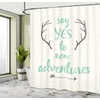 image:imageAmbesonne Vintage Shower Curtain Retro Vibrant Stripes Funky Lines Design Patterns Abstract Print Cloth Fabric Bathroom Decor Set with Hooks 69 W x 75 L Dark TealSea Green