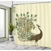 image:imageAmbesonne Vintage Shower Curtain Retro Vibrant Stripes Funky Lines Design Patterns Abstract Print Cloth Fabric Bathroom Decor Set with Hooks 69 W x 75 L Dark TealFawn Blue