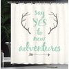 image:imageAmbesonne Vintage Shower Curtain Retro Vibrant Stripes Funky Lines Design Patterns Abstract Print Cloth Fabric Bathroom Decor Set with Hooks 69 W x 75 L Dark TealSea Green
