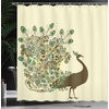 image:imageAmbesonne Vintage Shower Curtain Retro Vibrant Stripes Funky Lines Design Patterns Abstract Print Cloth Fabric Bathroom Decor Set with Hooks 69 W x 75 L Dark TealFawn Blue